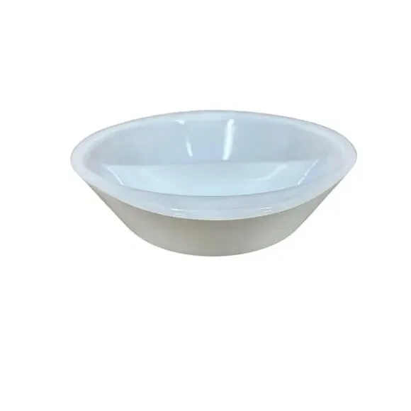 Vtg 60s Oval Glasbake White Green Crazy Daisy Divided Oval Casserole Dish 12” - Picture 6 of 9